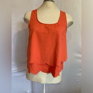 Pretty coral layered top